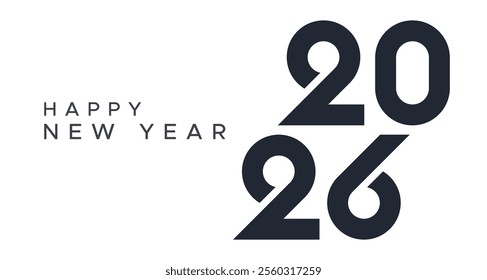 text 2026. New Year 2026 celebration greeting background template. new year's eve celebration concept. Last month of 2025. Happy New Year