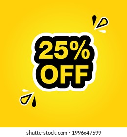 Texto 25% de color negro, blanco, amarillo