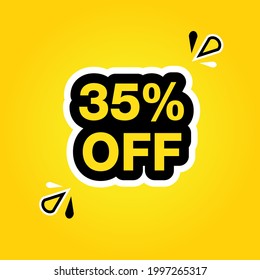 Texto 35% de color negro, blanco, amarillo
