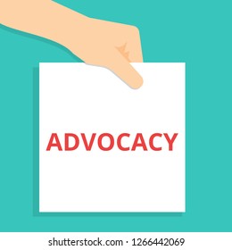 text Advocacy. Vector illustration
