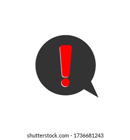 text alert icon isolated on white background, alert message sign vector illustration 
