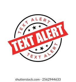 Text Alert Rubber Stamp Vector Template