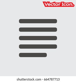 Text align icon isolated sign symbol and flat style for app, web and digital design. Vector illustration.