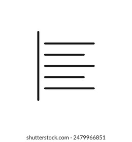 Text Align Left Icon Ideal for Writing Tools