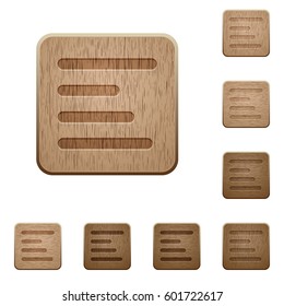 Text align left on rounded square carved wooden button styles