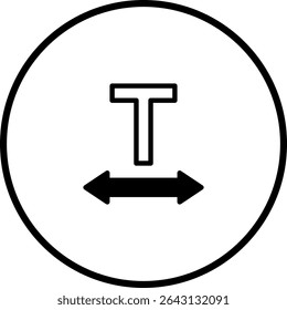 Text Alignment Icon in Circle - Editing, Layout, and Design Symbol Representation