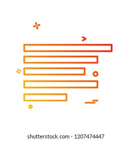 Text alignment icon design vector