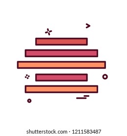 Text alignment icon design vector
