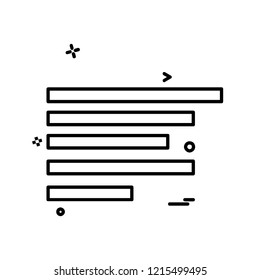 Text alignment icon design vector