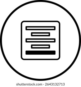 Text Alignment Icon: Representing Content Formatting in Digital Design and Layout