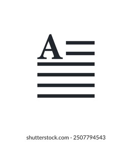 Text Alignment icon symbol template for graphic and web design collection logo vector illustration