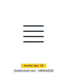 Text Alignment Icon Vector Logo Design Template