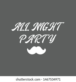 Text All Night Party Card