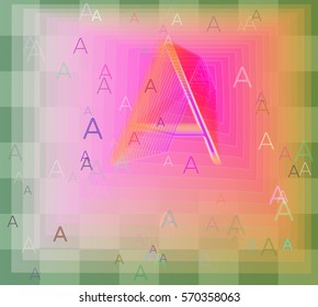 text Alphabet A art background