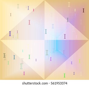 text Alphabet I art design