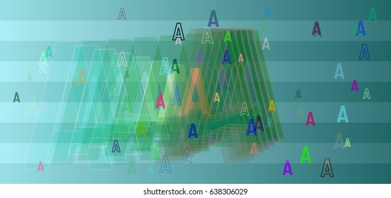 text Alphabet A art design