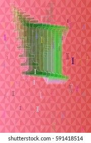 text Alphabet I art idea