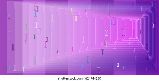 text Alphabet I art template