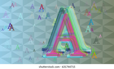 text Alphabet A art texture