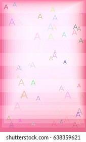 text Alphabet A background template