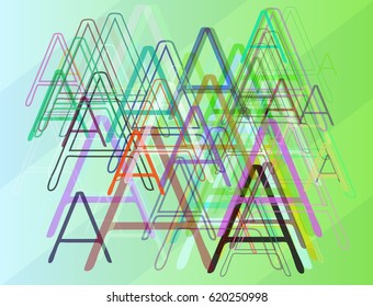 text Alphabet A design art