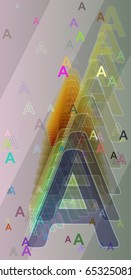 text Alphabet A idea pattern