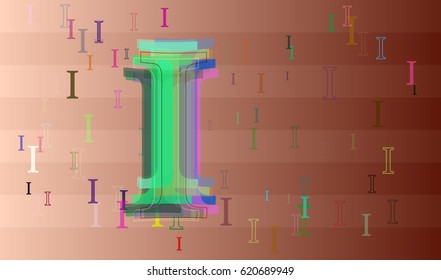 text Alphabet I idea template