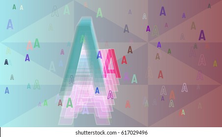 text Alphabet A template design