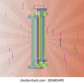 text Alphabet I texture pattern