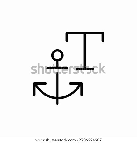 text anchor icon sign vector