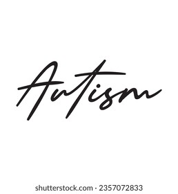 text Autism, vector design illustration