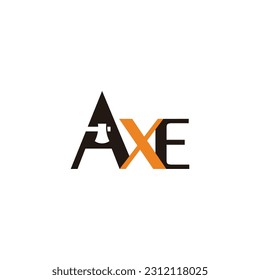 text axe colorful equipment logo vector 