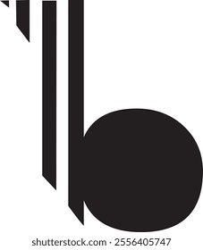  Text B design Black and White color concept