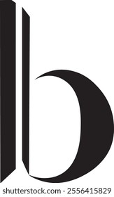 Text B design Black and White concept