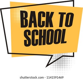  Text back to school. In the style of comics of colorful. vector illustration.
