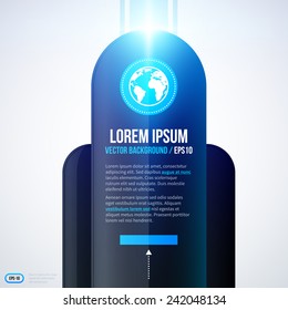 Text background with blue glowing lights. EPS10