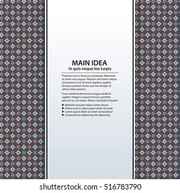 Text background with colorful geometric pattern. Useful for presentations, advertising and web design.