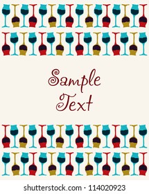 Text background with colorful glass pattern. Template for design restaurant menu, cover, greeting card etc