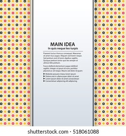 Text background with colorful pattern. Useful for presentations, advertising and web design.