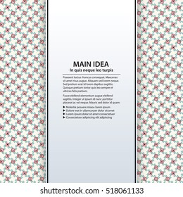 Text background with colorful pattern. Useful for presentations, advertising and web design.