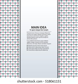 Text background with colorful pattern. Useful for presentations, advertising and web design.