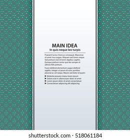 Text background with colorful pattern. Useful for presentations, advertising and web design.