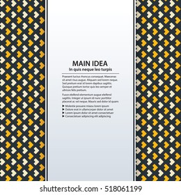 Text background with colorful pattern. Useful for presentations, advertising and web design.