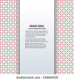 Text background with colorful pattern. Useful for presentations, advertising and web design.