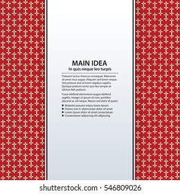 Text background with colorful pattern. Useful for presentations, advertising and web design.