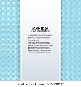 Text background with colorful pattern. Useful for presentations, advertising and web design.