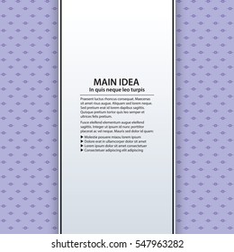 Text background with colorful pattern. Useful for presentations, advertising and web design.