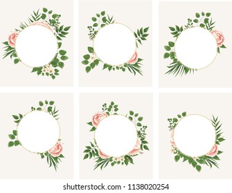 the text background with flowers peonies and Jasmine, branches of eucalyptus. Postcard, business card of florist, decorator, wedding invitation in pastel colors. Vector illustration in Botanical style