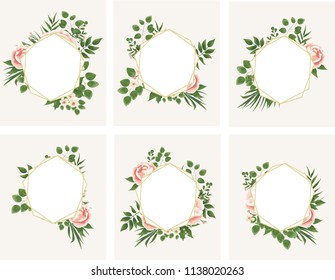 the text background with flowers peonies and Jasmine, branches of eucalyptus. Postcard, business card of florist, decorator, wedding invitation in pastel colors. Vector illustration in Botanical style