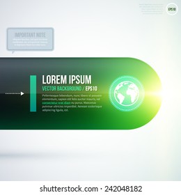 Text background with green glowing light. EPS10